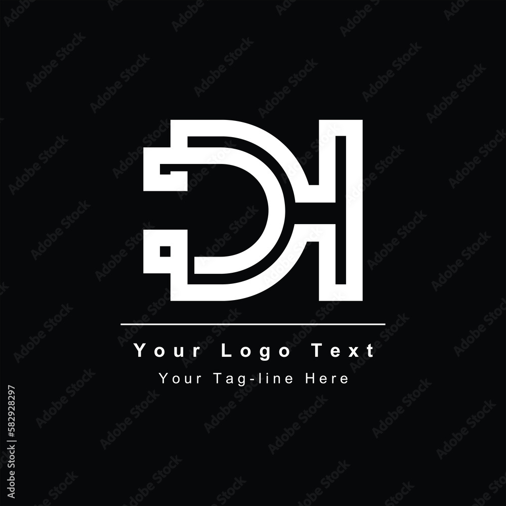 line art design CI or IC logo initial symbol line art design CI or IC logo initial symbol