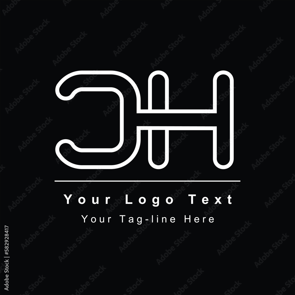 CH HC initial based Alphabet icon logo CH HC initial based Alphabet icon logo