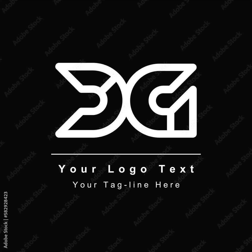 initial logo CG or GC design icon template business name initial logo CG or GC design icon template business name