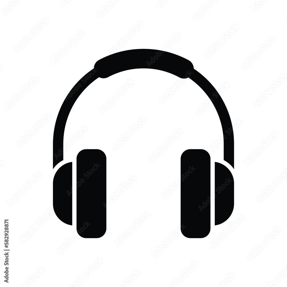 headphone icon vector design template in white background headphone icon vector design template in white background