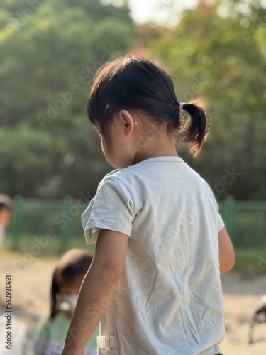 child playing in the park