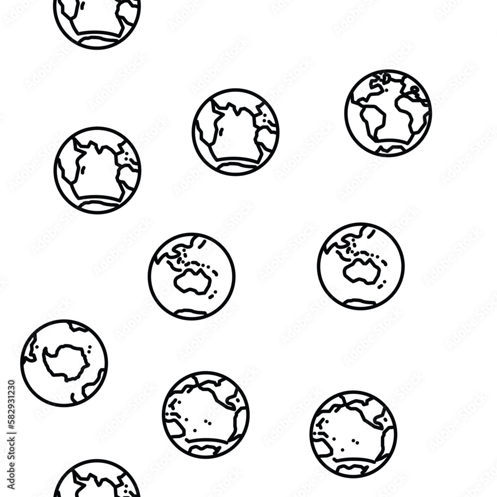 earth world globe planet vector seamless pattern earth world globe planet vector seamless pattern