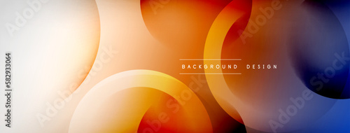 Light geometric abstract background with lines, circles