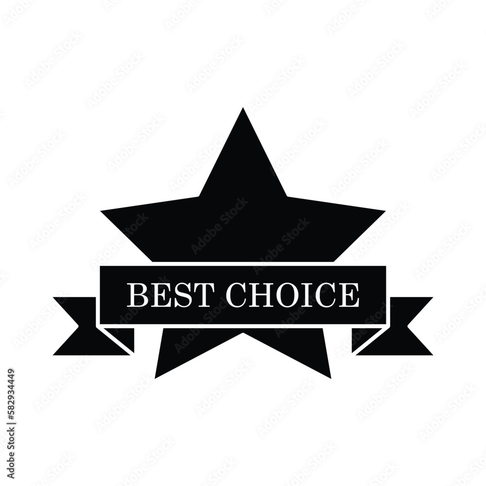 Best choice star icon design. Certified badge for company or celebration. isolated on white background. vector illustration Best choice star icon design. Certified badge for company or celebration. isolated on white background. vector illustration