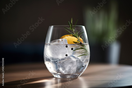 Minimalist gin and tonic