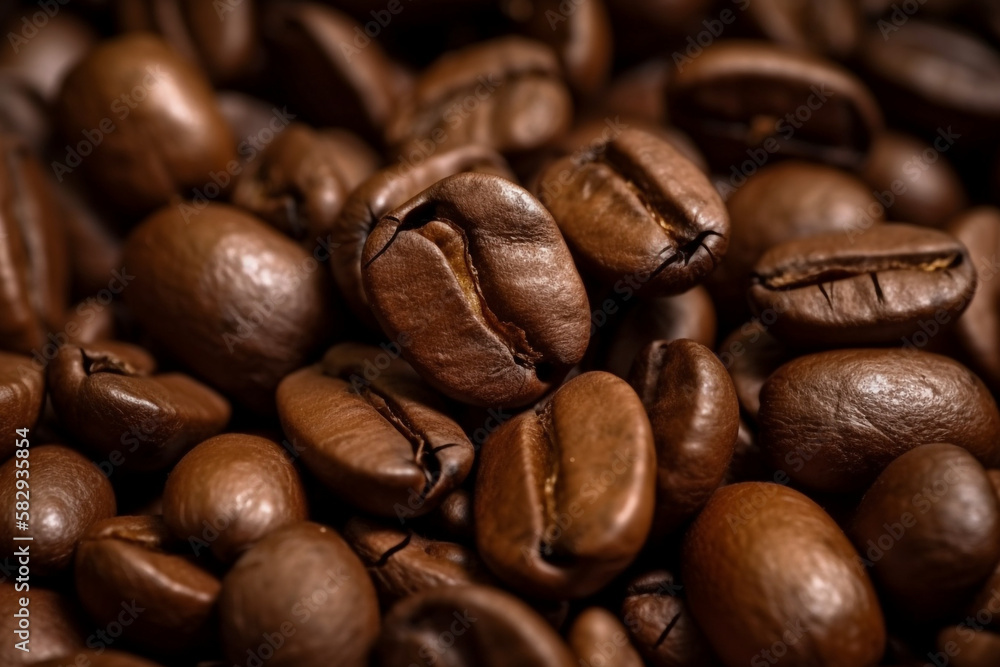 coffee beans, close up. generative ai coffee beans, close up. generative ai