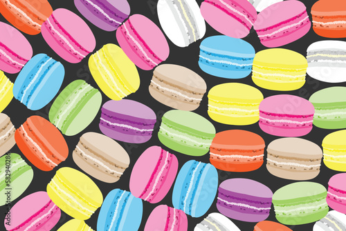 macaroons background vector