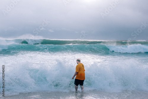 man in the waves turkey alanya