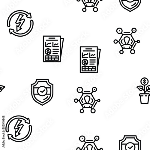 environmental social governance vector seamless pattern