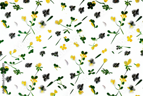 Seamless flower pattern generative AI