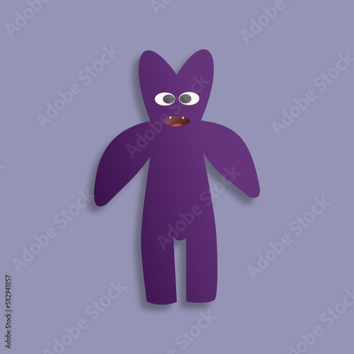 Cute Lovely Monster Illustration Vector Design