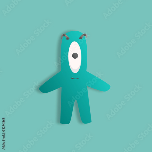 Cute Lovely Monster Illustration Vector Design