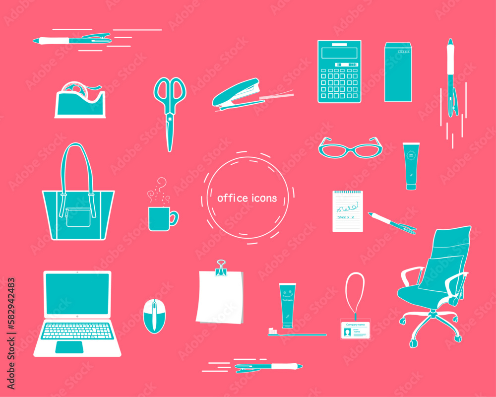Office icons set Office icons set