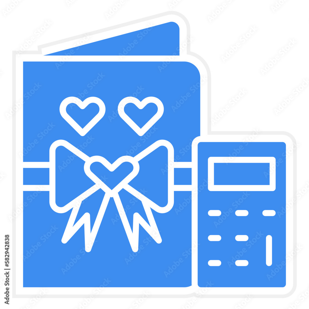 Fototapeta premium Vector Design Wedding Cost Icon Style