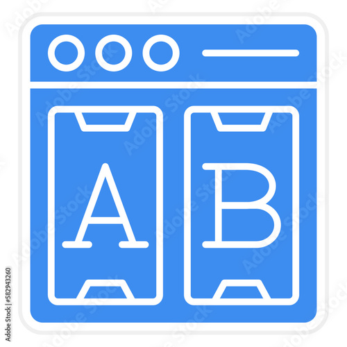 Vector Design Ab Testing Icon Style