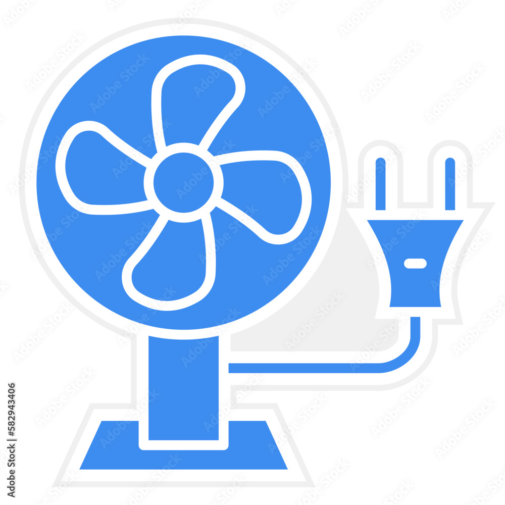 Vector Design Electric Fan Icon Style Vector Design Electric Fan Icon Style
