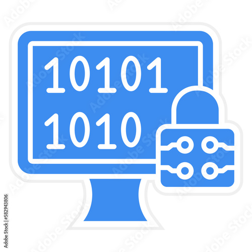 Vector Design Encrypted Data Icon Style