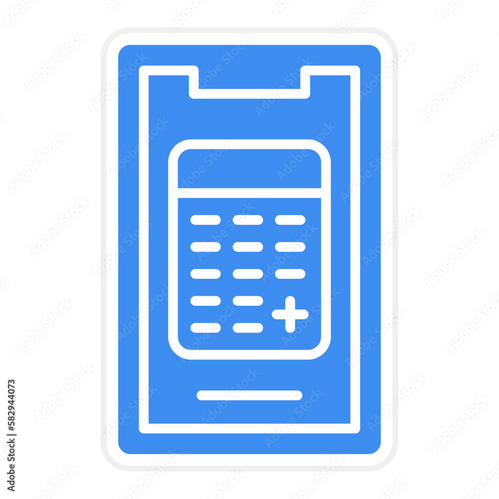 Vector Design Mobile Calculator Icon Style