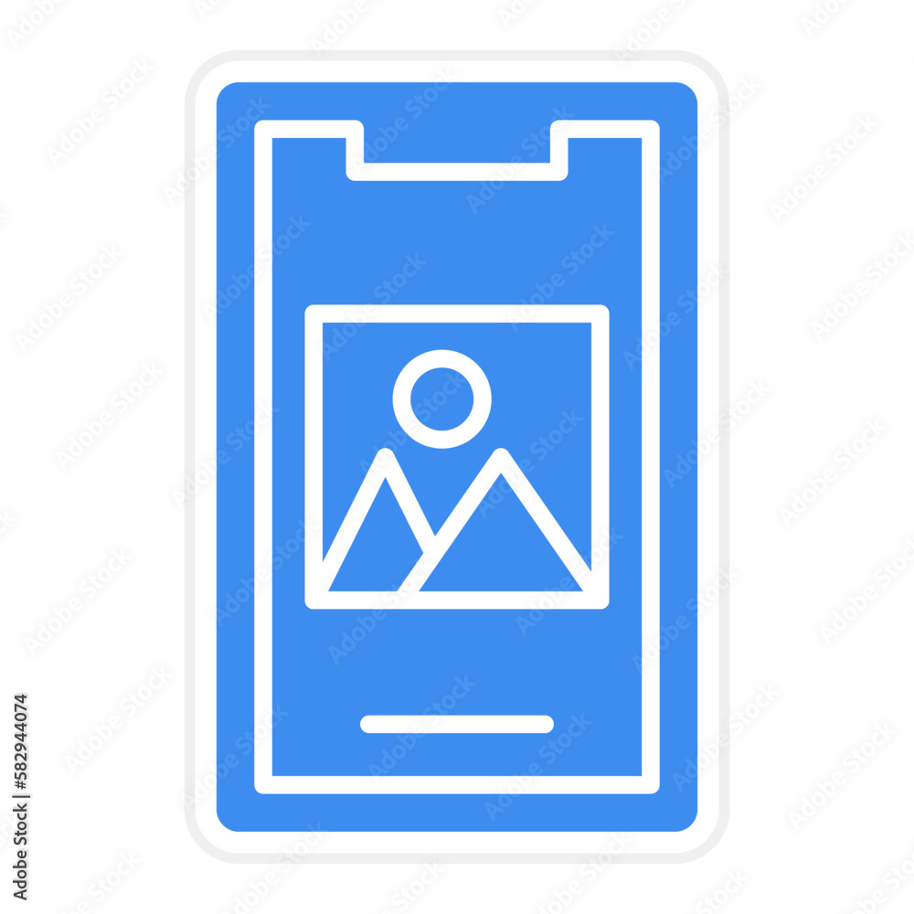 Vector Design Mobile Image Icon Style Vector Design Mobile Image Icon Style