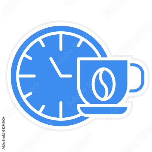 Vector Design Coffee Time Icon Style