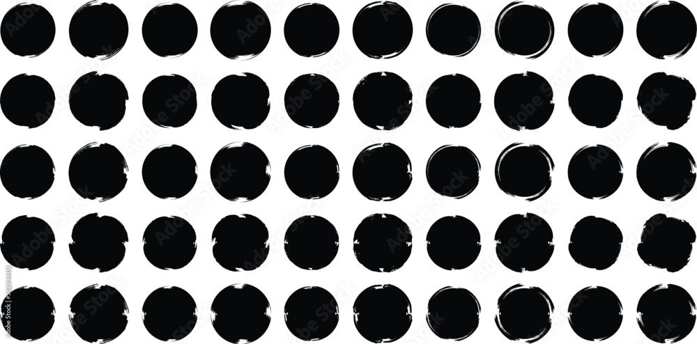 Grunge Circle Bold Line black abstract shape 50 Set Grunge Circle Bold Line black abstract shape 50 Set