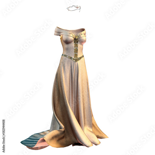 Fotografija 3D Illustration, 3D Rendering, Full length portrait of an isolated medieval fant