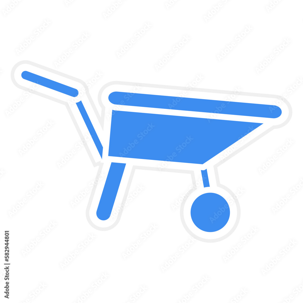 Vector Design Wheelbarrow Icon Style Vector Design Wheelbarrow Icon Style