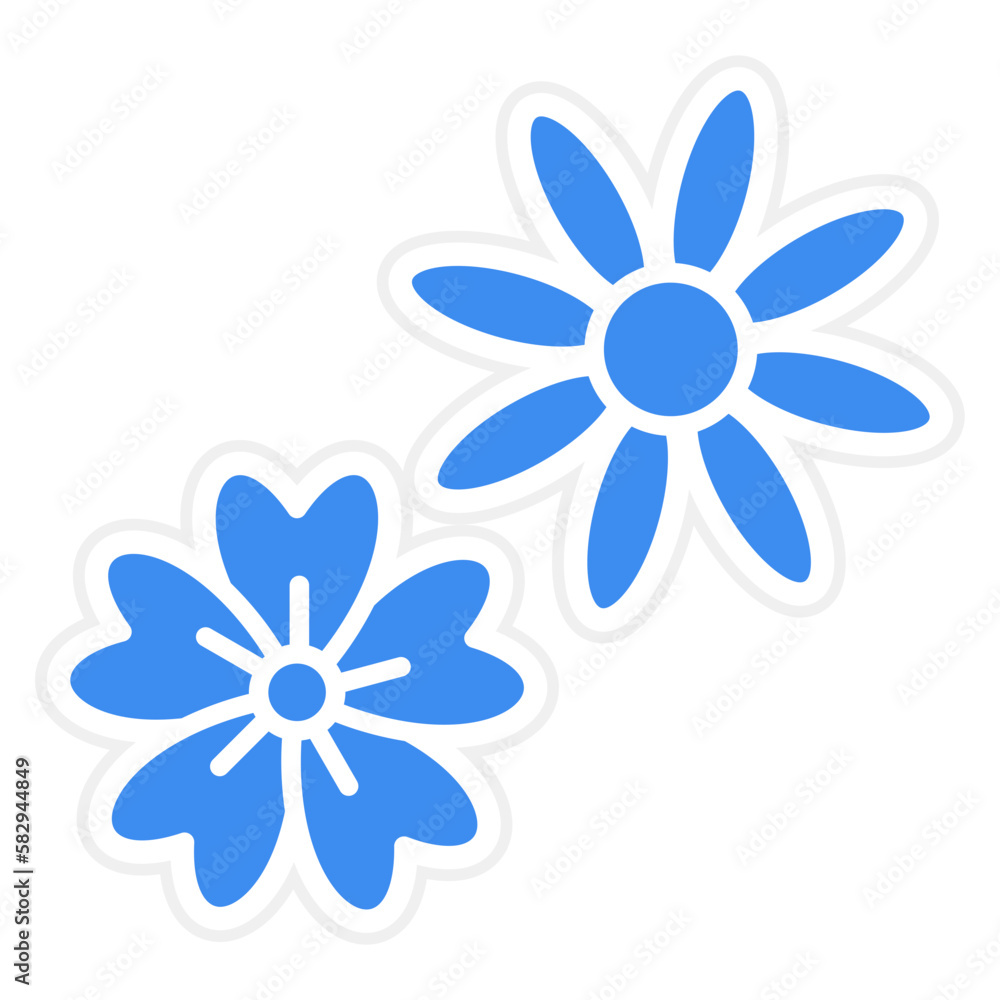 Vector Design Flowers Icon Style Vector Design Flowers Icon Style