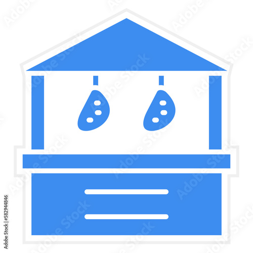 Vector Design Meat Stall Icon Style