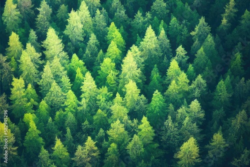 A forest in the spring