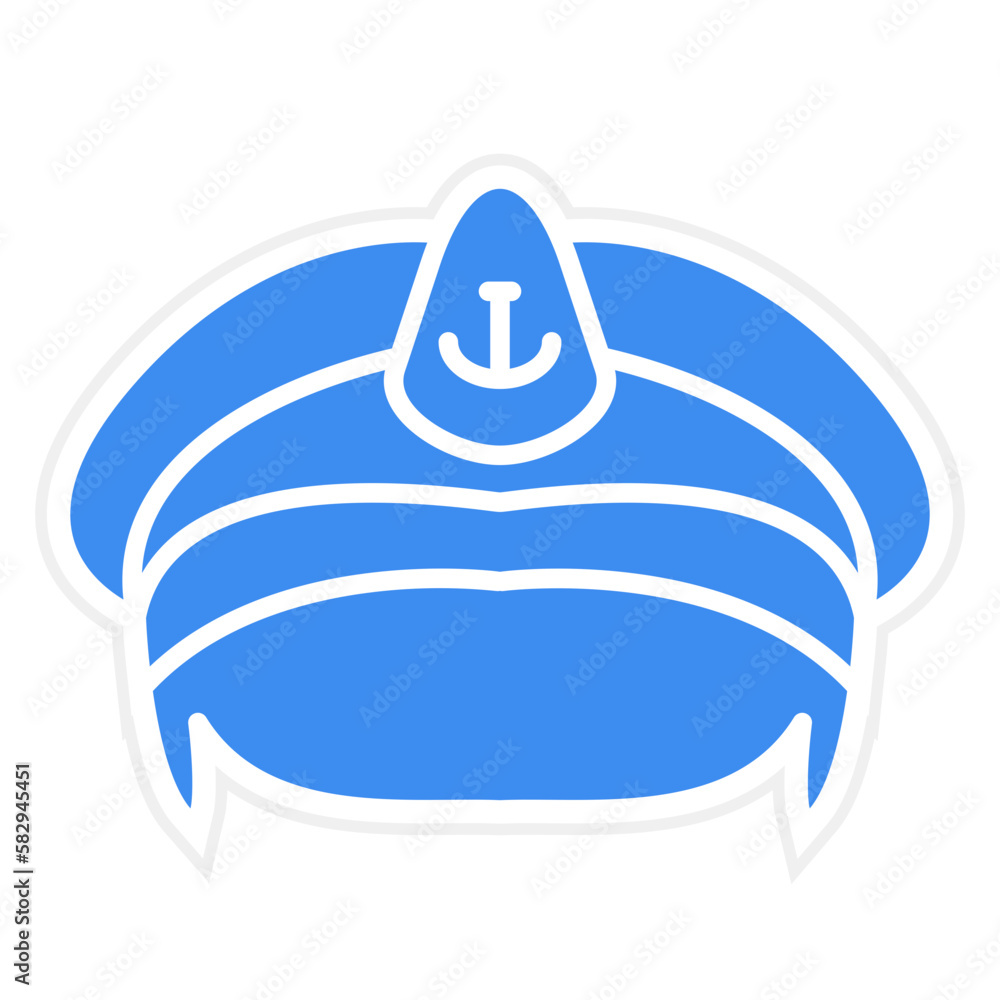 Vector Design Sailor Hat Icon Style Vector Design Sailor Hat Icon Style