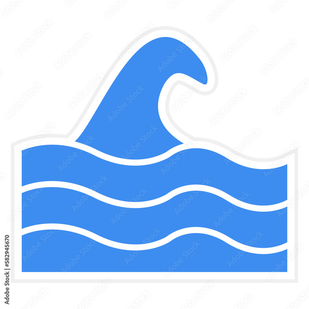 Vector Design Wave Icon Style Vector Design Wave Icon Style