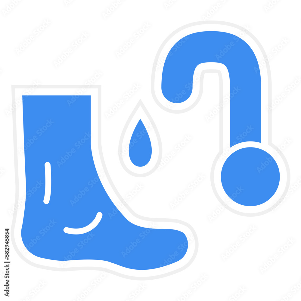 Vector Design Washing Foot Icon Style Vector Design Washing Foot Icon Style