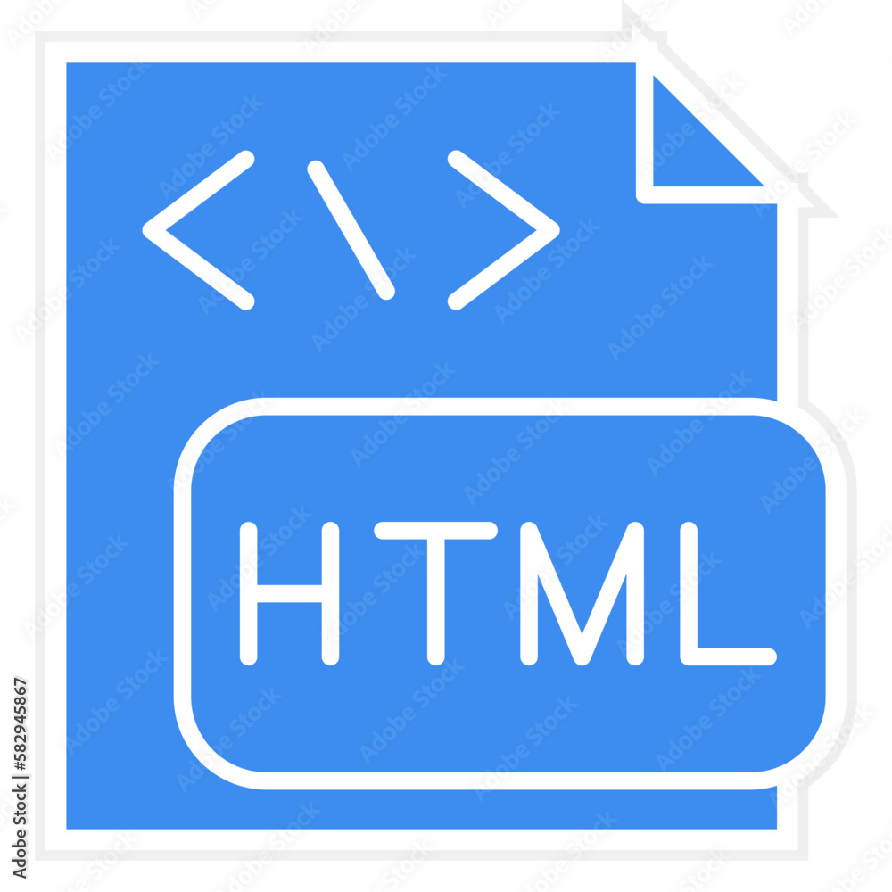 Vector Design HTML File Icon Style Vector Design HTML File Icon Style