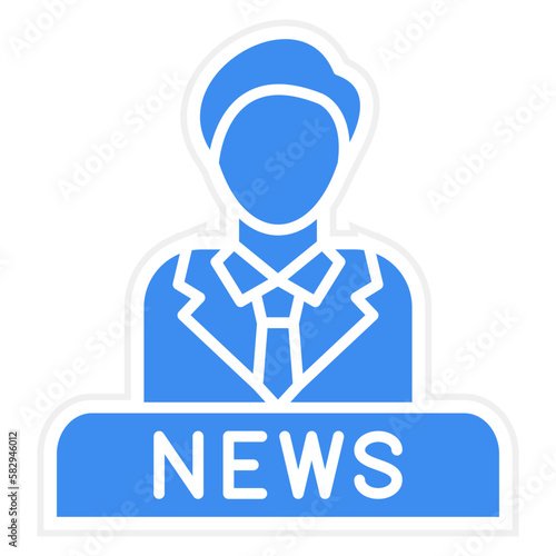 Vector Design News Anchor Icon Style