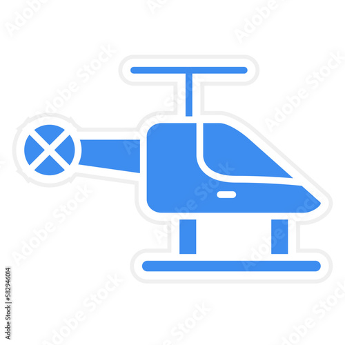 Vector Design Helicopter Icon Style