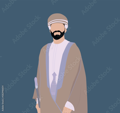 Omani man wearing traditional wedding dress