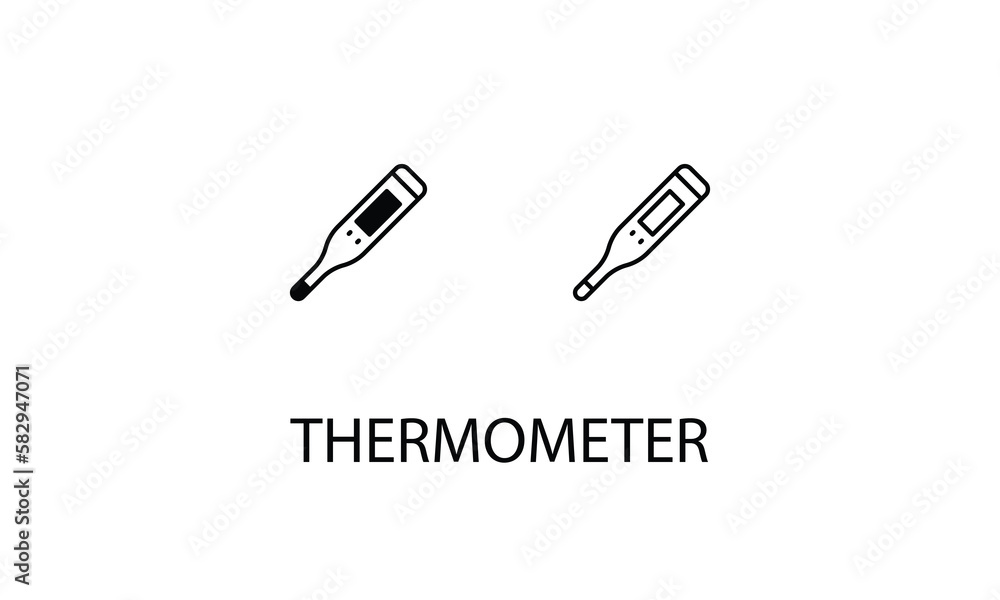 Thermometer double icon design stock illustration Thermometer double icon design stock illustration