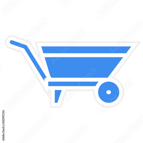 Vector Design Wheelbarrow Icon Style