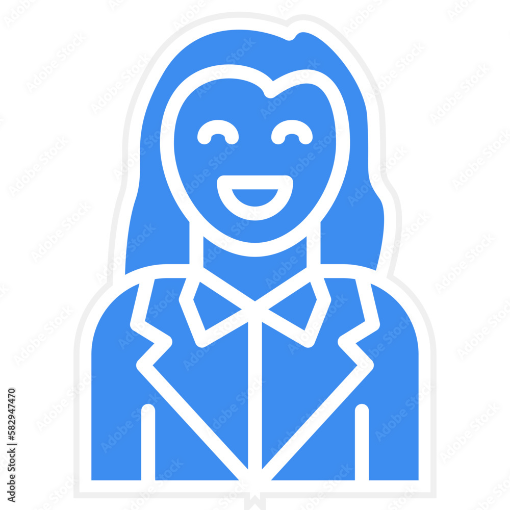 Vector Design Smiling Women Icon Style Vector Design Smiling Women Icon Style