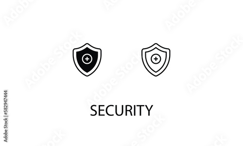 Security double icon design stock illustration
