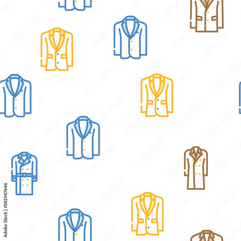 outerwear male clothes vector seamless pattern outerwear male clothes vector seamless pattern
