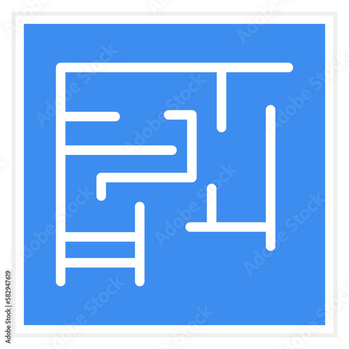 Vector Design Evacuation Plan Icon Style