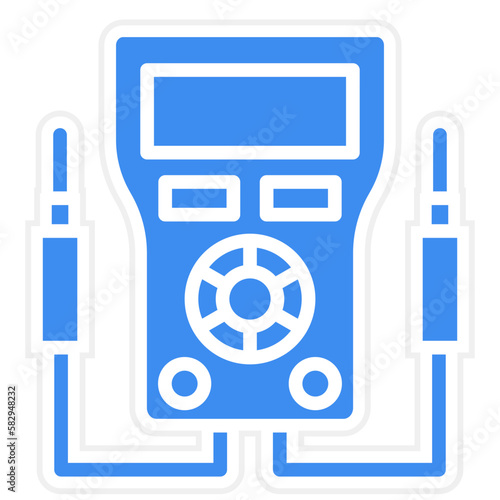 Vector Design Voltmeter Icon Style