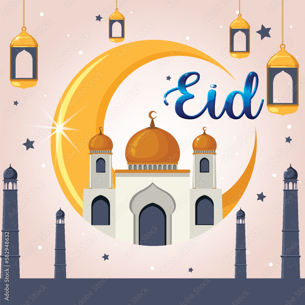 Eid Mubarak Banner Design for Celebrations