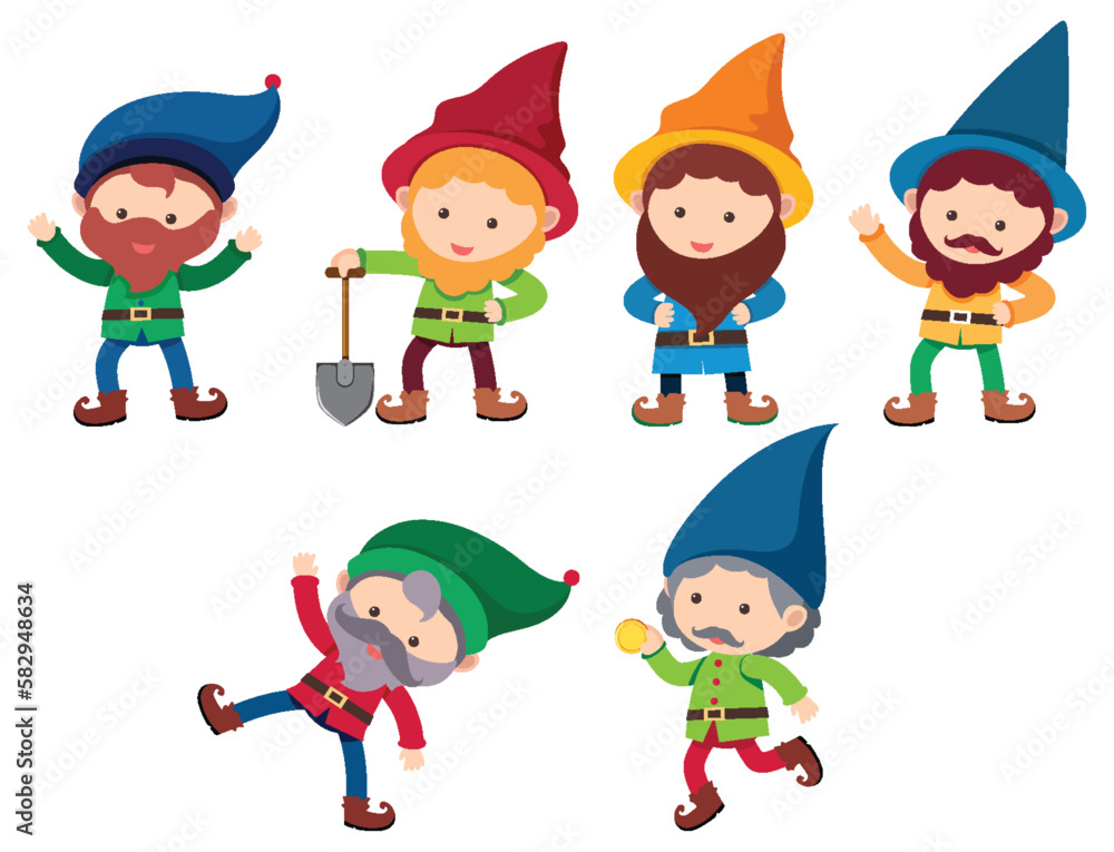 Set of dwarf cartoon Set of dwarf cartoon