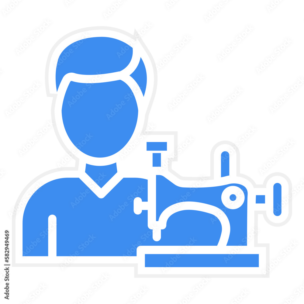 Vector Design Tailor Icon Style Vector Design Tailor Icon Style