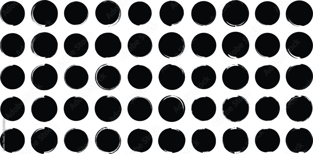 Grunge Circle Bold Line black abstract shape 50 Set Grunge Circle Bold Line black abstract shape 50 Set