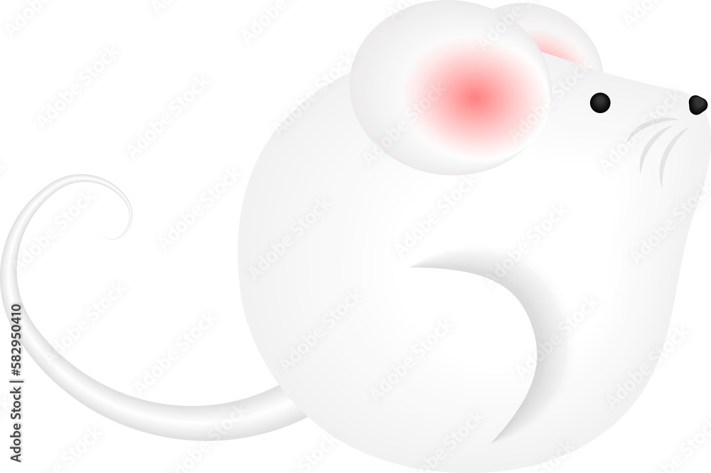 Obraz premium Cute cartoon character rat mouse