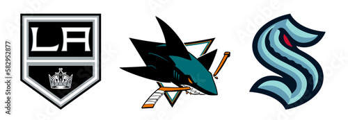 San Jose Sharks logo.NHL. editorial stock image. Illustration of